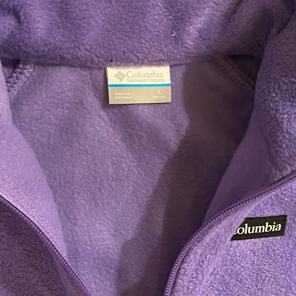 NWT Columbia Girls' Lavender Full‑Zip Benton Springs Fleece Jacket Size Youth L - Picture 4 of 8